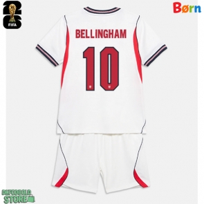 England Jude Bellingham #10 Replika Babytøj Hjemmebanesæt Børn VM 2026 Kortærmet (+ Korte bukser)